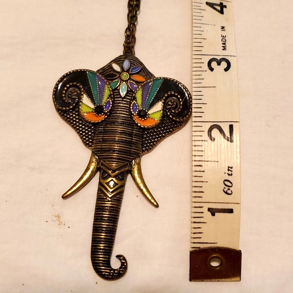 Elephant enamel necklace - Picture 1 of 5